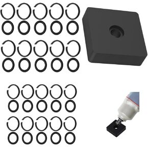 (10+10Sets) 1/2" and 3/8" Impact Retaining Ring Clip Friction Ring with O-Ring for Milwaukee Electric/Pneumatic Type Impact Wrench, Retainer Ring Anvil Install Tool Included
