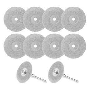 uxcell 10pcs 25mm Diamond Coated Rotary Cut Off Grinding Wheel Discs W 1/8" Mandrel