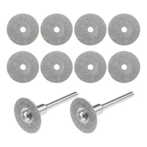 uxcell 10pcs 18mm Diamond Coated Rotary Cut Off Grinding Wheel Discs W 1/8" Mandrel