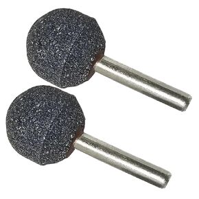 NACX 25mm Ball Shape Abrasive Mounted Stone Grinding Wheel Head, 1/4" Shank Corundum Grinding Wheel Rotary Tool for Deburring Buffing, 15Pcs (Gray)
