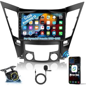 Camecho (2+64G) Android 13 Car Stereo Compatible with Hyundai Sonata 2010-2015, Head Unit with Carplay Android Auto,9" Touch Screen Car Stereo Radio with Bluetooth HiFi FM/RDS GPS/WiFi