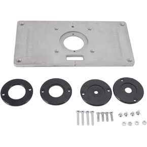 CHICIRIS Multifunction Table Insert Plate, Aluminum Router Table Plate, Router Table Insert Plate Aluminum Multifunction Router Insert Plate Template for Woodworking Wood Tools