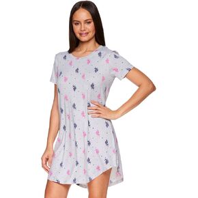 U.S. Polo Assn. Womens Short-Sleeve Sleepshirt - Pajama Tee Nightgown for Women
