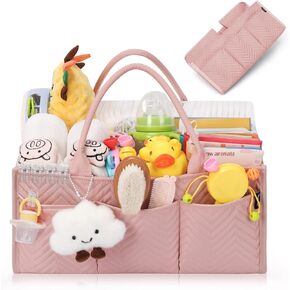 Skycase Diaper Caddy Organizer - Baby Basket for Baby Shower Gifts - Newborn Essentials for Changing Table Organizer - Nursery Baby Registry Must Haves - Diaper Caddy Basket for Car Room