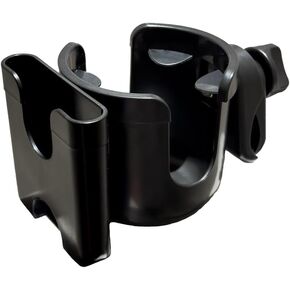 Stroller Cup Holder with Phone Holder, Universal Compatibility for Uppababy, Nuna, Doona Strollers, 2-in-1 Cup Phone Holder for Wheelchair, Walker, Scooter, Bike, Grocery Cart, Treadmill