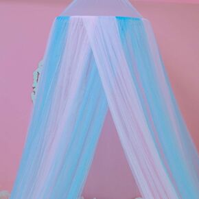 Pink Purple Bed Canopy Mosquito Net,Two-Tone Bed Canopy for Girls Bed Net,Princess Canopy for Kids Bed Room Decor (Pink + Purple)