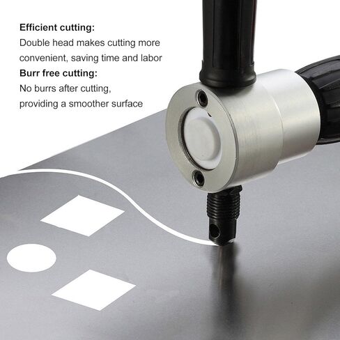 قضم صفائح معدنية، قاطع قابل للتعديل برأس مزدوج 360 درجة، ملحق مثقاب معدني، أداة نجارة فعالة in Kuwait