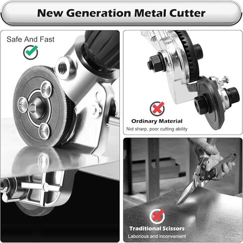 FACULX Electric Drill Sheet Metal Cutter Drill Attachment, Tin Snips for Cutting Metal Sheet，Metal Cutting Tool Adapter for Cutting Various Metals Materials in Saudi Arabia