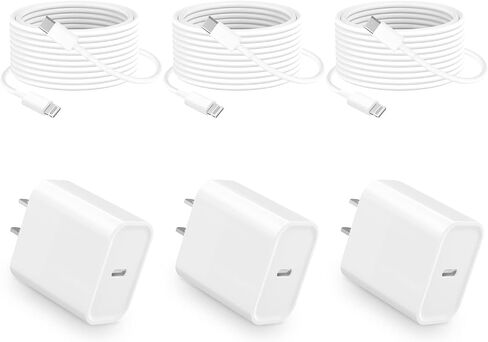 iPhone 15 Charger, (2-Pack) 20W USB C Wall Charger Block and 10Ft USB-C to C Cable Fast Charging for iPhone 15/15 Pro/15 Pro Max, iPad Pro, Air 6/5/4, iPad 10/Mini 6, Samsung Galaxy and Android Phones in Saudi Arabia