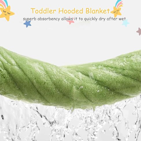 Toddler Hooded Bath Towel 27.5" X 55" Baby Towels with Hood Frog Soft Absorbent Toddler Towel Poncho Baby Hooded Blanket for Boys Girls in Kuwait