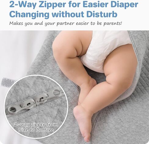 Cozy Baby Sleep Sack with Sleeves for Easy Transitioning Soft Cotton Warm 6-12 Months 1.5 Tog, Soft and Comfortable Wearable Blanket, 2-Way Zipper, Unisex Newborn Babies, Girls and Boys Sleeping Bag in Saudi Arabia
