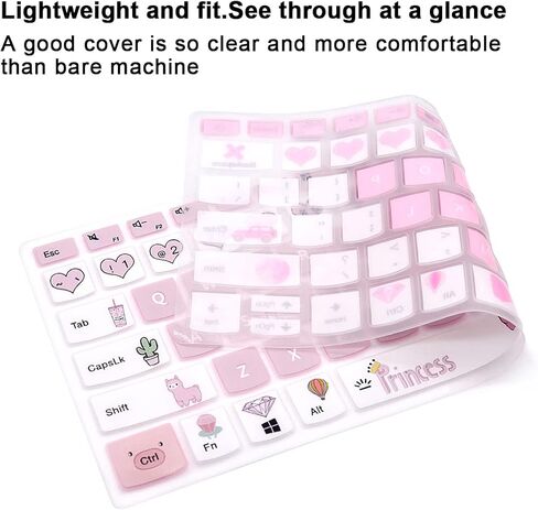 Keyboard Cover for Lenovo Ideapad 14 Keyboard Cover (NO Numric Keypad) for Lenovo14 IdeaPad 14 130 130S 330 330S S340 530S 730S S145 IdeaPad 1,for Lenovo 13.3" IdeaPad 730S,Cream Pink Blue in Kuwait