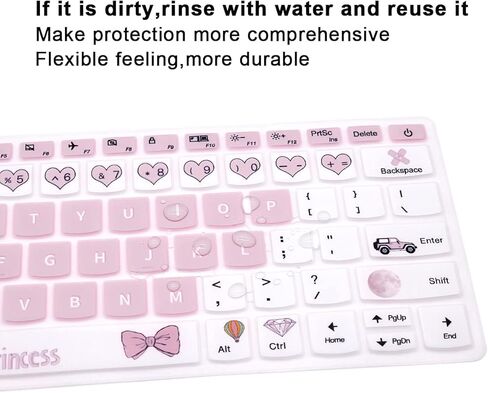 Keyboard Cover for Lenovo Ideapad 14 Keyboard Cover (NO Numric Keypad) for Lenovo14 IdeaPad 14 130 130S 330 330S S340 530S 730S S145 IdeaPad 1,for Lenovo 13.3" IdeaPad 730S,Cream Pink Blue in Kuwait