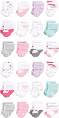 Hudson Baby Unisex Cotton Rich Baby Terry Socks 24-Pack in Saudi Arabia