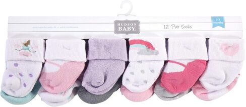 Hudson Baby Unisex Cotton Rich Baby Terry Socks 24-Pack in Saudi Arabia