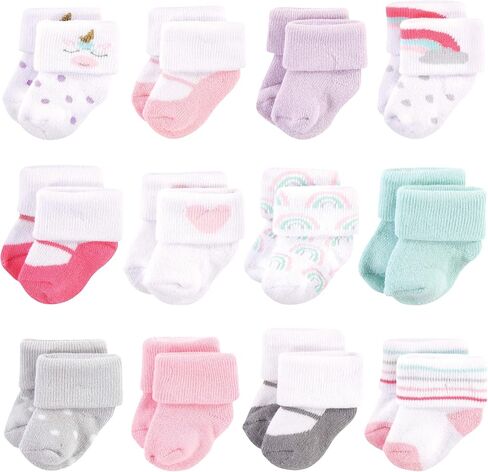 Hudson Baby Unisex Cotton Rich Baby Terry Socks 24-Pack in Saudi Arabia