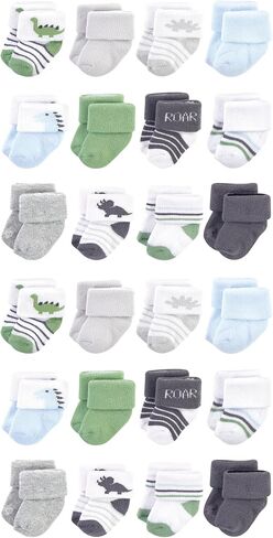 Hudson Baby Unisex Cotton Rich Baby Terry Socks 24-Pack in Saudi Arabia
