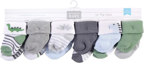 Hudson Baby Unisex Cotton Rich Baby Terry Socks 24-Pack in Saudi Arabia