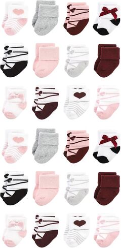 Hudson Baby Unisex Cotton Rich Baby Terry Socks 24-Pack in Saudi Arabia