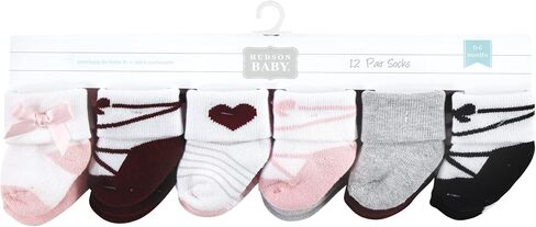 Hudson Baby Unisex Cotton Rich Baby Terry Socks 24-Pack in Saudi Arabia