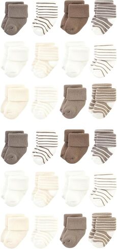 Hudson Baby Unisex Cotton Rich Baby Terry Socks 24-Pack in Saudi Arabia