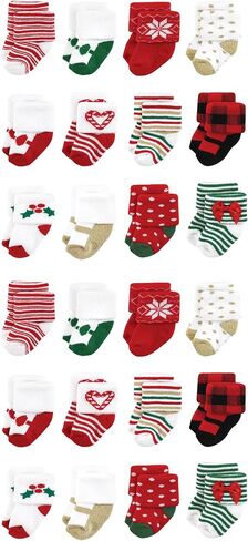Hudson Baby Unisex Cotton Rich Baby Terry Socks 24-Pack in Saudi Arabia