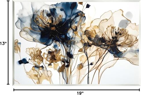 Stupell Industries Abstract Flowers on White Wall Plaque Art by LSR Design Studio in Saudi Arabia