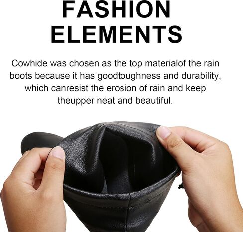 YUHITYGZGS Rain Boots Women, Waterproof Rubber Boots Men, Anti-Slip Lightweight Garden Shoes, High Knee Water Boots with Adjustable Buckle, Durable Fishing Boots Outdoor in Saudi Arabia