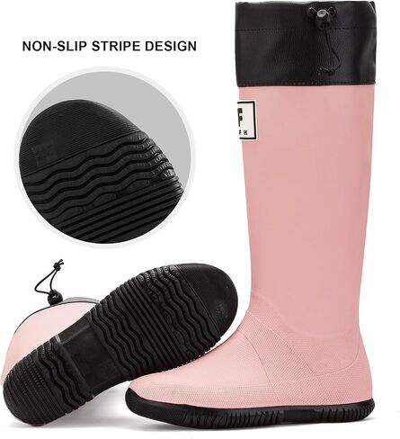 Rain Boots for Men and Women, Waterproof Rubber Boots Anti-Slip Garden Boots Durable Slip Resistant Muck Boots, Comfort Fishing Boots Knee High Work Boots for Outdoor in Saudi Arabia
