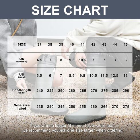Rain Boots for Men and Women, Waterproof Rubber Boots Anti-Slip Garden Boots Durable Slip Resistant Muck Boots, Comfort Fishing Boots Knee High Work Boots for Outdoor in Saudi Arabia