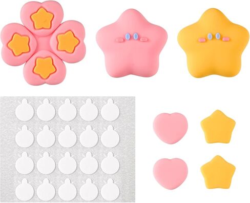 Button Caps Set for Switch, 7pcs Silicone Joystick Caps Cute Thumb Grip Caps Joystick Button Covers Flower Heart Lite Joystick Caps Skin Accessories Compatible with Nintendo Switch/OLED Joy-Con in Saudi Arabia