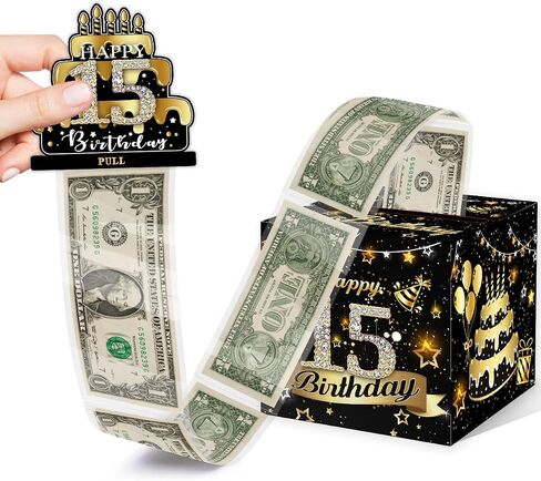 Birthday Money Box for Cash Gift Pull, Surprise Box Explosion Gift for Boys Girls Kids, 12th Birthday Money Gift Ideas, 12 Years Old Pink Birthday Party Decor -Included 35 Bags in Saudi Arabia