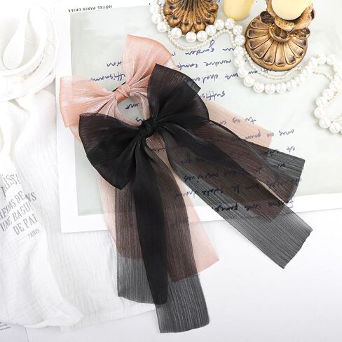 YanJie Hair Bows for Girls Hair Clips for Girls Tulle White Hair Bow Purple Blue Toddler Hair Accessories Barrettes Lace Bows Hairclips Toddlers Teens in Kuwait