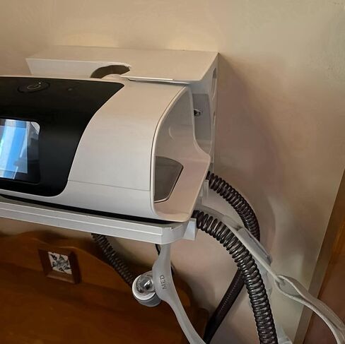 CPAP Wall Mount Shelf for AirSense 11 with CPAP Mask Hook CPAP Hose Hanger, Save Space, Avoids CPAP Hose Tangle in Kuwait