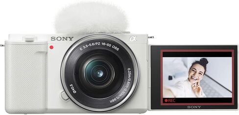 كاميرا Sony ZV-E10 بدون مرآة مع عدسة مقاس 16-50 مم باللون الأبيض ILCZV-E10L/W، وعدسة Sony E مقاس 10-18 مم، وبطاقة ذاكرة سعة 64 جيجابايت، ومجموعة مرشحات، وبرنامج Corel للصور، وحقيبة، وبطارية NPF-W50، وشاحن خارجي، والمزيد in Saudi Arabia