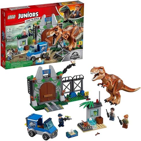 LEGO Juniors/4+ Jurassic World T. rex Breakout 10758 Building Kit (150 Pieces) in Saudi Arabia