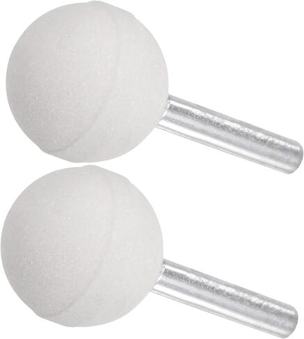 NACX 25mm Ball Shape Abrasive Mounted Stone Grinding Wheel Head, 1/4" Shank Corundum Grinding Wheel Rotary Tool for Deburring Buffing, 15Pcs (Gray) in Kuwait