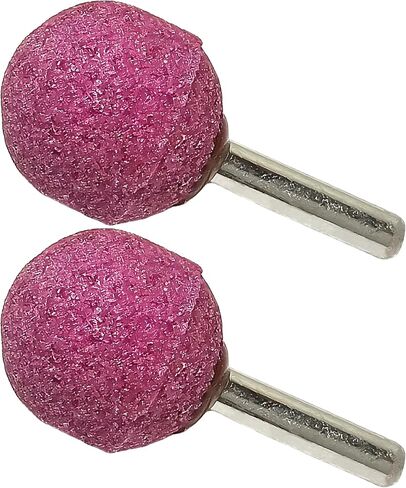 NACX 25mm Ball Shape Abrasive Mounted Stone Grinding Wheel Head, 1/4" Shank Corundum Grinding Wheel Rotary Tool for Deburring Buffing, 15Pcs (Gray) in Kuwait