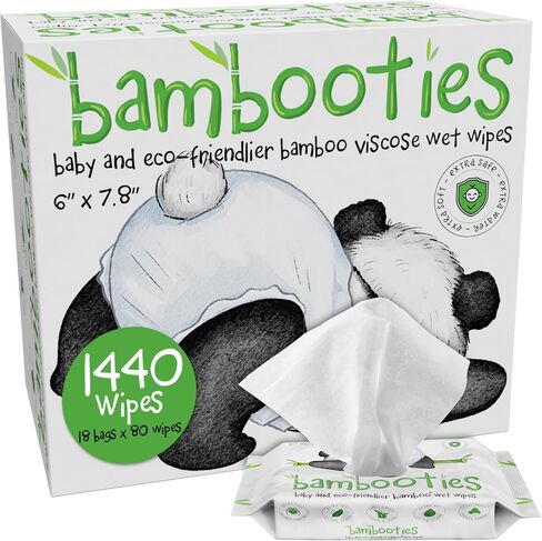 Bamboo Baby Wipes Unscented, Plant based Diaper Wipes for Sensitive Skin, Water based Wipes Baby Sensitive Skin 480 count bulk box of 80ct soft packs x 6 in Saudi Arabia