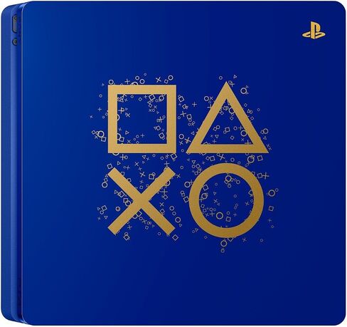 جهاز Playstation 4 Slim 1TB SSD إصدار محدود لأيام اللعب باللون الأزرق مع حزمة وحدة تحكم معززة بمحرك أقراص الحالة الصلبة السريع (متجدد) in Saudi Arabia