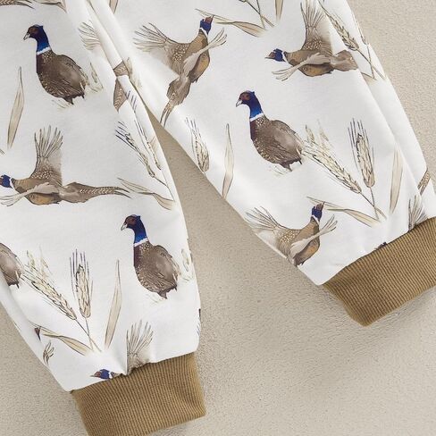 Toddler Boy Hunting Outfit Mallard Duck Long Sleeve Sweatshirt Top Casual Pants Set Baby Duck Hunter Clothes in Saudi Arabia