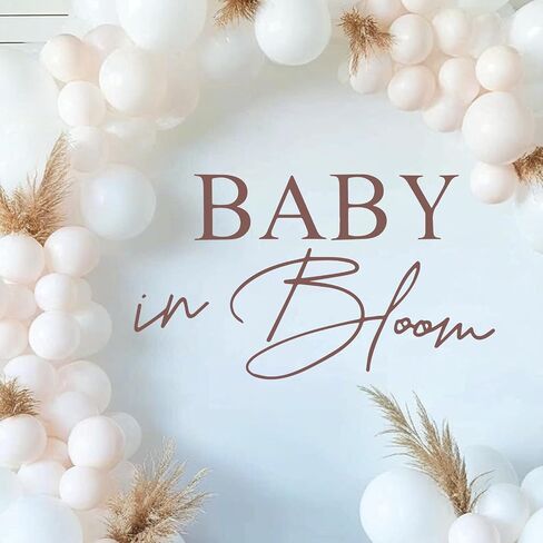 Lusofie Baby in Bloom Baby Shower Party Decal Sign, Decal Sign for Girl or Boy Gender Reveal Party Decor, Pregnancy Wall Door Stickers Backdrop Party Photography Background in Saudi Arabia