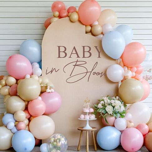 Lusofie Baby in Bloom Baby Shower Party Decal Sign, Decal Sign for Girl or Boy Gender Reveal Party Decor, Pregnancy Wall Door Stickers Backdrop Party Photography Background in Saudi Arabia