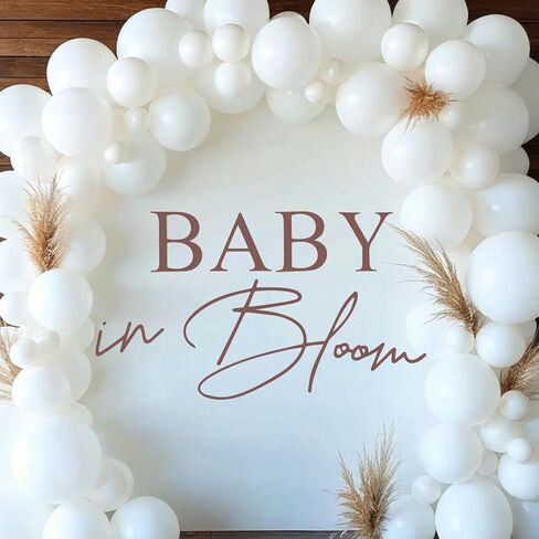 Lusofie Baby in Bloom Baby Shower Party Decal Sign, Decal Sign for Girl or Boy Gender Reveal Party Decor, Pregnancy Wall Door Stickers Backdrop Party Photography Background in Saudi Arabia