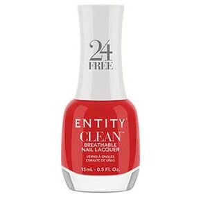 طلاء أظافر Entity Clean Force of Nature قابل للتنفس، 0.5 أونصة، طلاء أظافر نباتي ولم يتم الإساءة إلى الحيوانات في تصنيعه مع إضافة البيوتين، طلاء أظافر حلال، طلاء أظافر أحمر