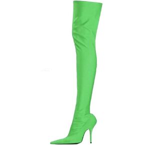 pleaser tan boots for women Over the knee high Sexy Black thigh high boots Side Zipper stiletto heels green brown stripper high heel purple boots