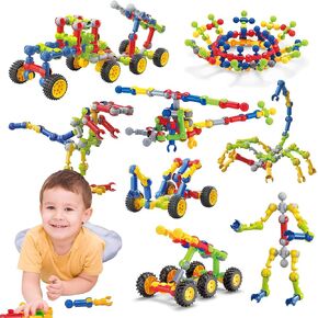 Mechanical Building Toys for Boys, 50 STEM Projects for Kids Ages 8-12 with 325 PCS Building Blocks, STEM Toys for Creative Kids Game, Science/STEM Activity Kit, Birthday Xmas Gifts for Kids 6+