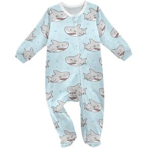 Dussdil Baby One-Piece Footies Newborn Rompers Pajamas Cotton Footed Pjs for Sleep Play Boys Girls