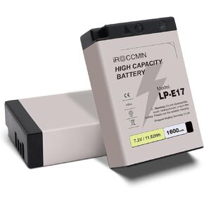 2-Pack LP-E17 Replacement Battery,1600mAh for Canon EOS R50 RP R10 R8,Rebel T8i, T7i, T6i, T6s, SL2, SL3, EOS M3, M5, M6, EOS 200D, 77D, 750D, 760D, 800D, 8000D Cameras