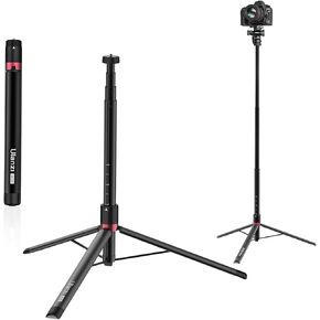 ULANZI AT-01 Extendable Light Stand Tripod, 59" Portable Vlog Camera Tripod Stand, Aluminum Camera Tripod for Camera Video Light Smartphone, Lightweight for Travel